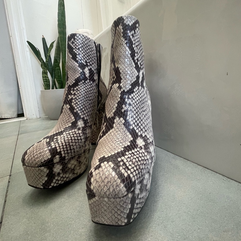 Vince Camuto Python Platform Booties - image 3